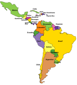 mapa politico america latina